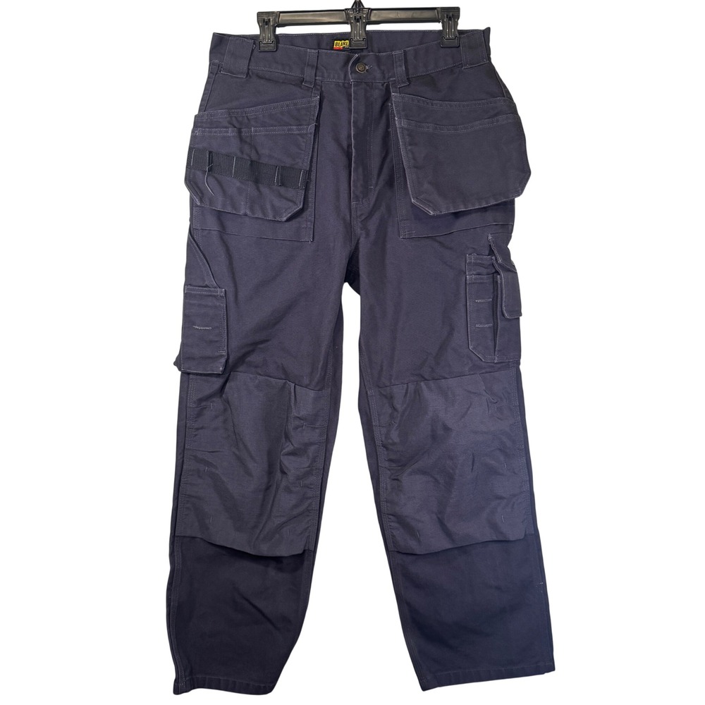 Blaklader Bantam Work Pants Mens 34x30 Navy Blue Cotton Utility Cargo Tool Pants